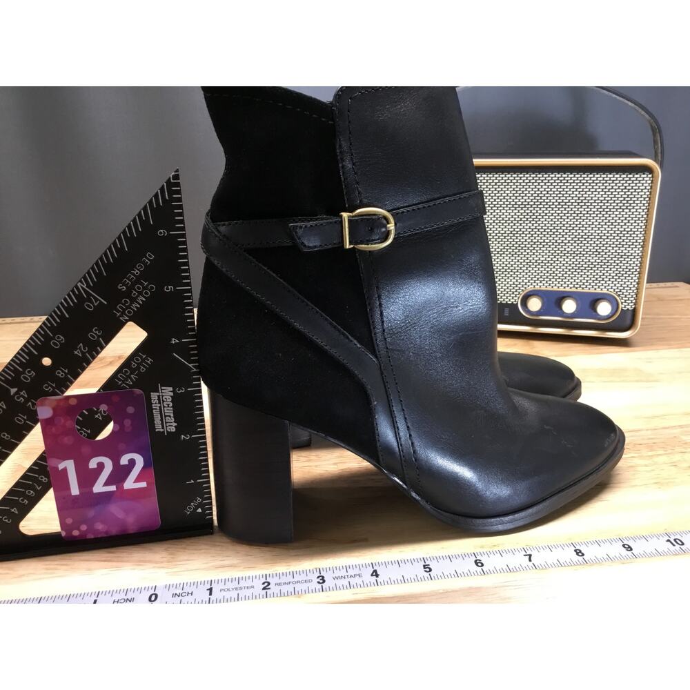 Naturalizer 27 Edit Bexley Boot Women's 8.5 Black Leather Side Zipper Almond Toe - Picture 2 of 10